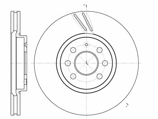 Woking D6684.10 Front brake disc ventilated D668410