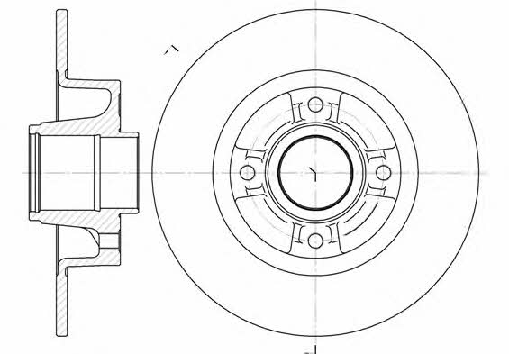 Woking D6750.00 Rear brake disc, non-ventilated D675000