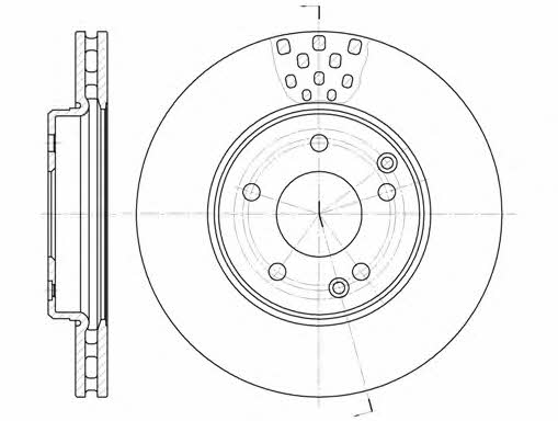 Woking D6751.10 Front brake disc ventilated D675110