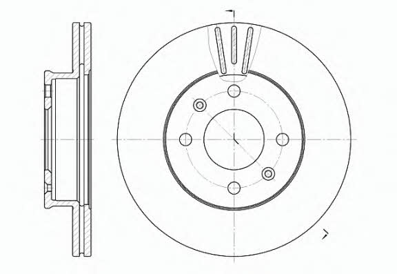 Woking D6958.10 Front brake disc ventilated D695810