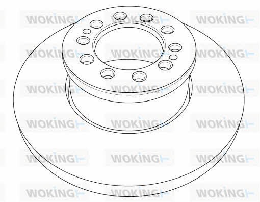 Woking NSA1203.10 Unventilated front brake disc NSA120310