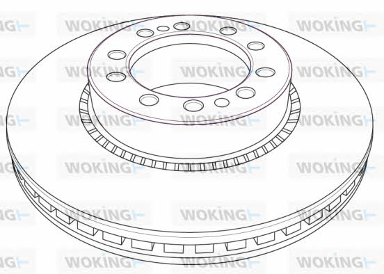Woking NSA1208.20 Front brake disc ventilated NSA120820