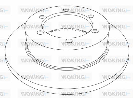 Woking NSA1214.10 Rear brake disc, non-ventilated NSA121410