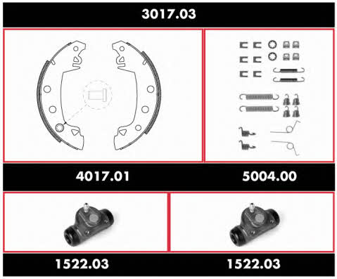  3017.03 Brake shoe set 301703