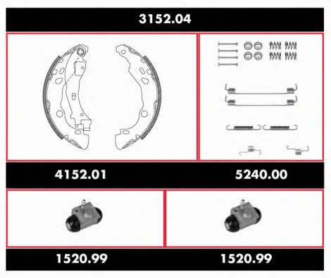 315204 Woking Brake shoe set