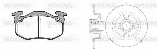  80443.20 Brake discs with pads rear non-ventilated, set 8044320