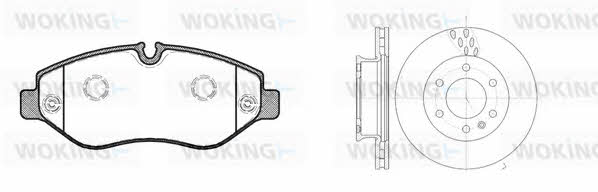 81345300 Woking Front ventilated brake discs with pads, set