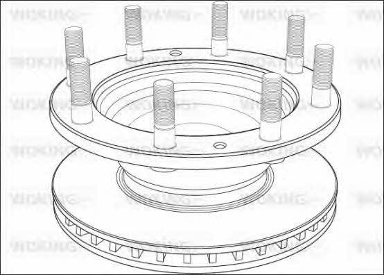 Woking NSA1003.20 Front brake disc ventilated NSA100320