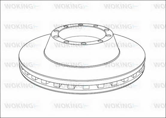 Woking NSA1013.20 Front brake disc ventilated NSA101320