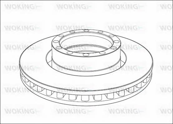 Woking NSA1015.20 Front brake disc ventilated NSA101520