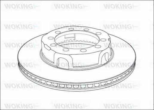 Woking NSA1017.20 Front brake disc ventilated NSA101720