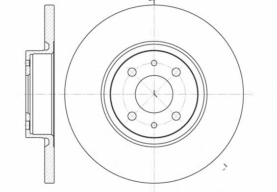 Woking D6860.00 Unventilated front brake disc D686000