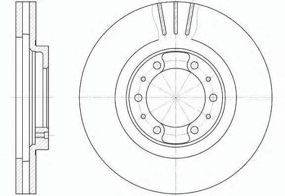 Woking D6868.10 Front brake disc ventilated D686810