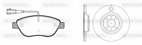 Woking 89593.00 Front ventilated brake discs with pads, set 8959300