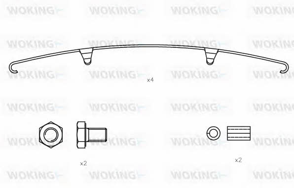 Woking ACA8502.00 Mounting kit brake pads ACA850200
