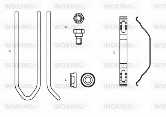 Woking ACA8506.00 Mounting kit brake pads ACA850600