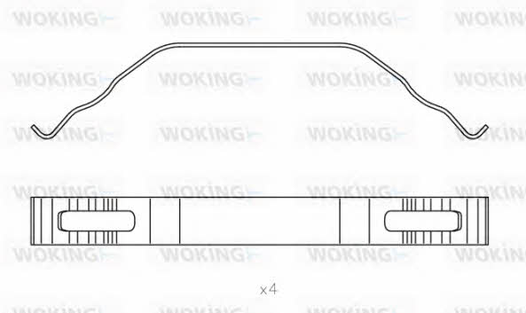 Woking ACA8508.00 Mounting kit brake pads ACA850800