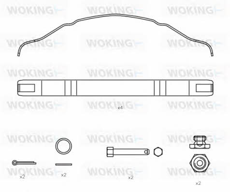 Woking ACA8509.00 Mounting kit brake pads ACA850900