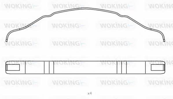 Woking ACA8514.00 Mounting kit brake pads ACA851400