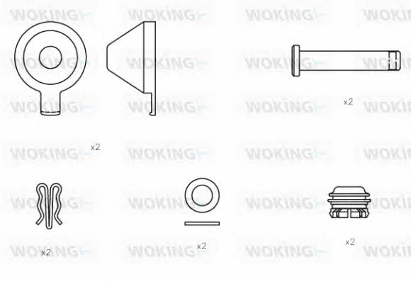 Woking ACA8519.00 Mounting kit brake pads ACA851900