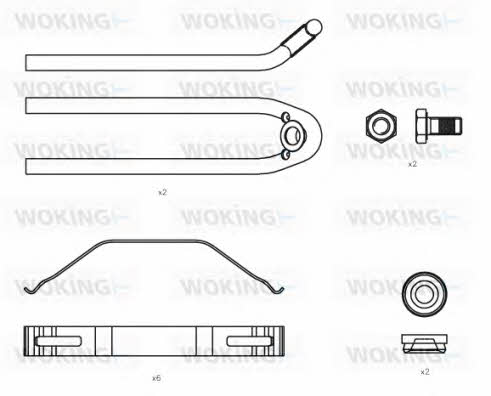 Woking ACA8529.00 Mounting kit brake pads ACA852900