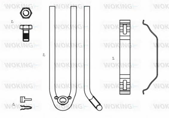 Woking ACA8536.00 Mounting kit brake pads ACA853600