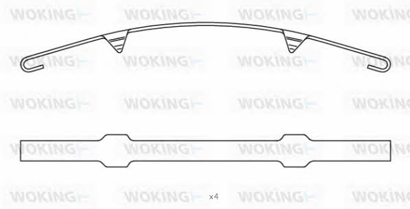 Woking ACA8543.00 Mounting kit brake pads ACA854300