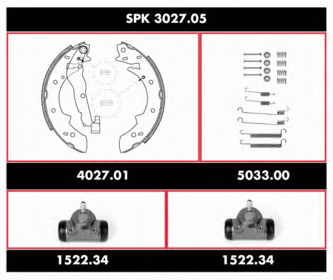 Woking SPK 3027.05 Brake shoe set SPK302705