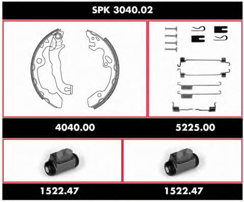 Woking SPK 3040.02 Brake shoe set SPK304002