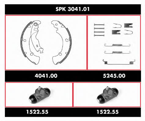 Woking SPK 3041.01 Brake shoe set SPK304101