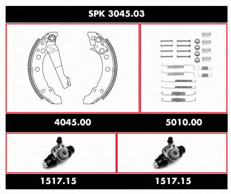 Woking SPK 3045.03 Brake shoe set SPK304503
