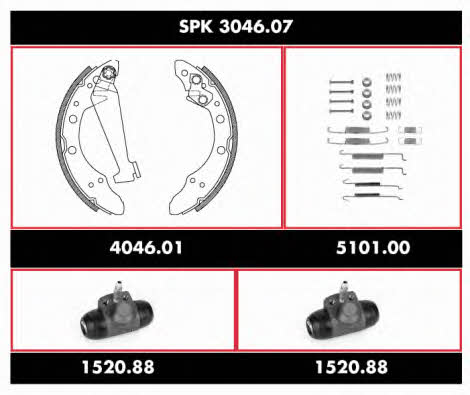 Woking SPK 3046.07 Brake shoe set SPK304607