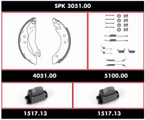 Woking SPK 3051.00 Brake shoe set SPK305100