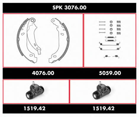  SPK 3076.00 Brake shoe set SPK307600