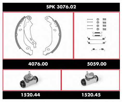  SPK 3076.02 Brake shoe set SPK307602