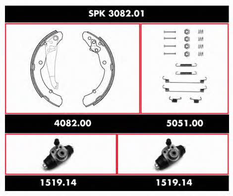 Woking SPK 3082.01 Brake shoe set SPK308201