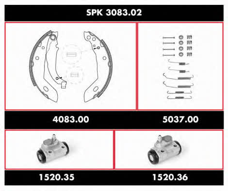 Woking SPK 3083.02 Brake shoe set SPK308302