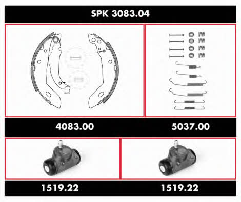 Woking SPK 3083.04 Brake shoe set SPK308304