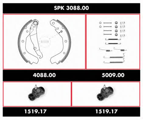 Woking SPK 3088.00 Brake shoe set SPK308800