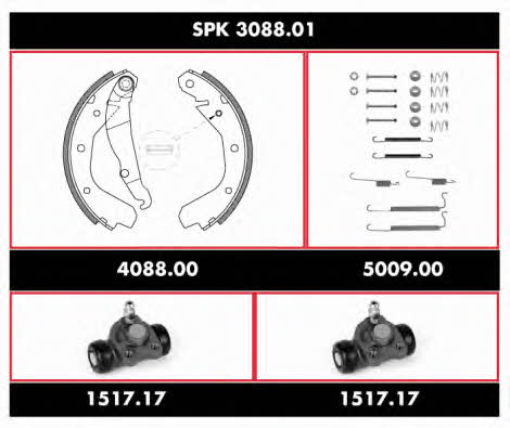 Woking SPK 3088.01 Brake shoe set SPK308801