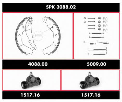 Woking SPK 3088.02 Brake shoe set SPK308802