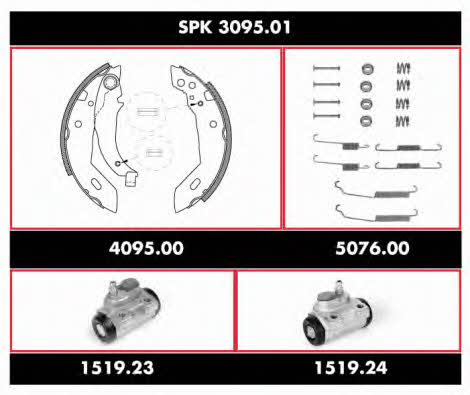 Woking SPK 3095.01 Brake shoe set SPK309501