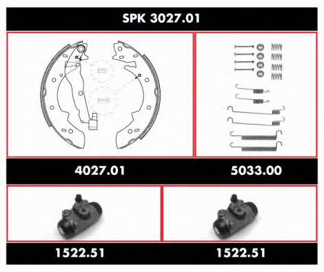  SPK 3027.01 Brake shoe set SPK302701