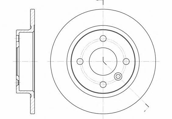 Woking D6032.00 Rear brake disc, non-ventilated D603200