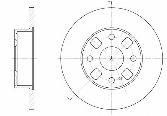 Woking D6054.00 Unventilated front brake disc D605400