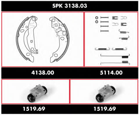  SPK 3138.03 Brake shoe set SPK313803
