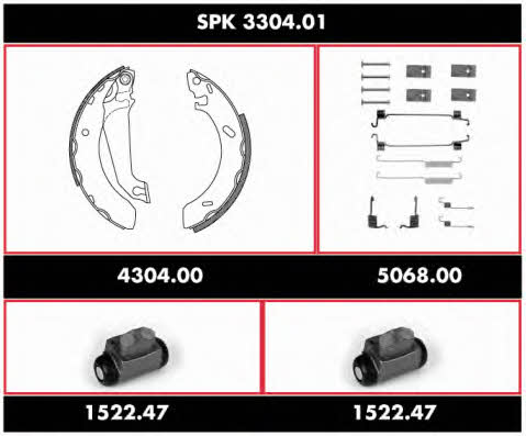 Woking SPK 3304.01 Brake shoe set SPK330401