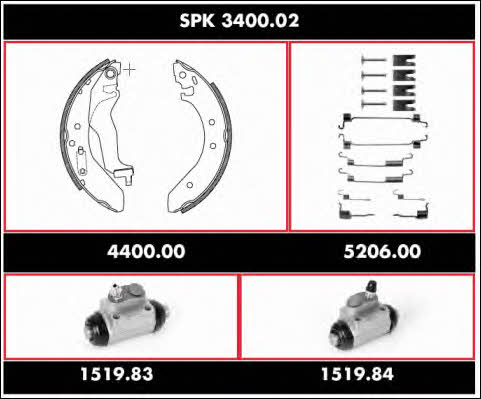  SPK 3400.02 Brake shoe set SPK340002