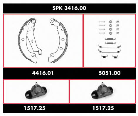 Woking SPK 3416.00 Brake shoe set SPK341600