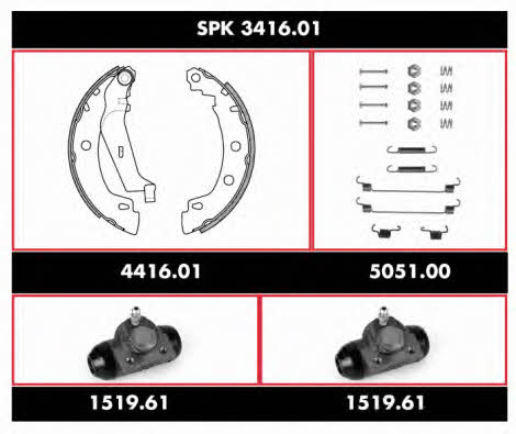 Woking SPK 3416.01 Brake shoe set SPK341601